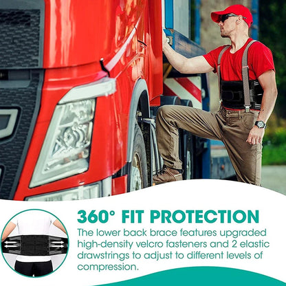 Body Lumbar Back Brace - 360 upgraded protection